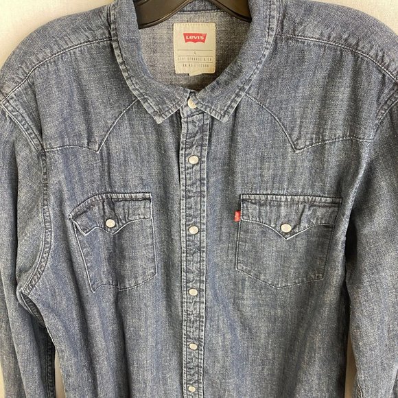 LEVI Dark Denim Shirt - Picture 2 of 9